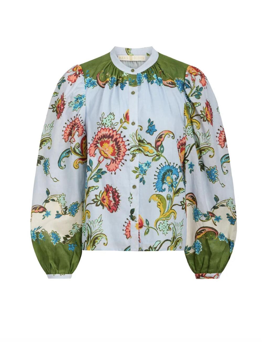 NEW MARIE OLIVER women's kendra blouse in delphi